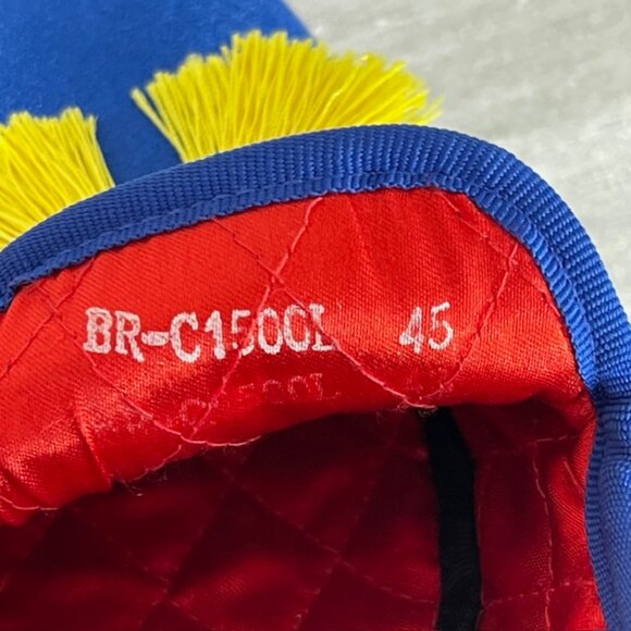 NWOB Men's Blue Velvet Loafers Yellow Tassels Smoking Shoes Size 11 EU 45 - Picture 4 of 6